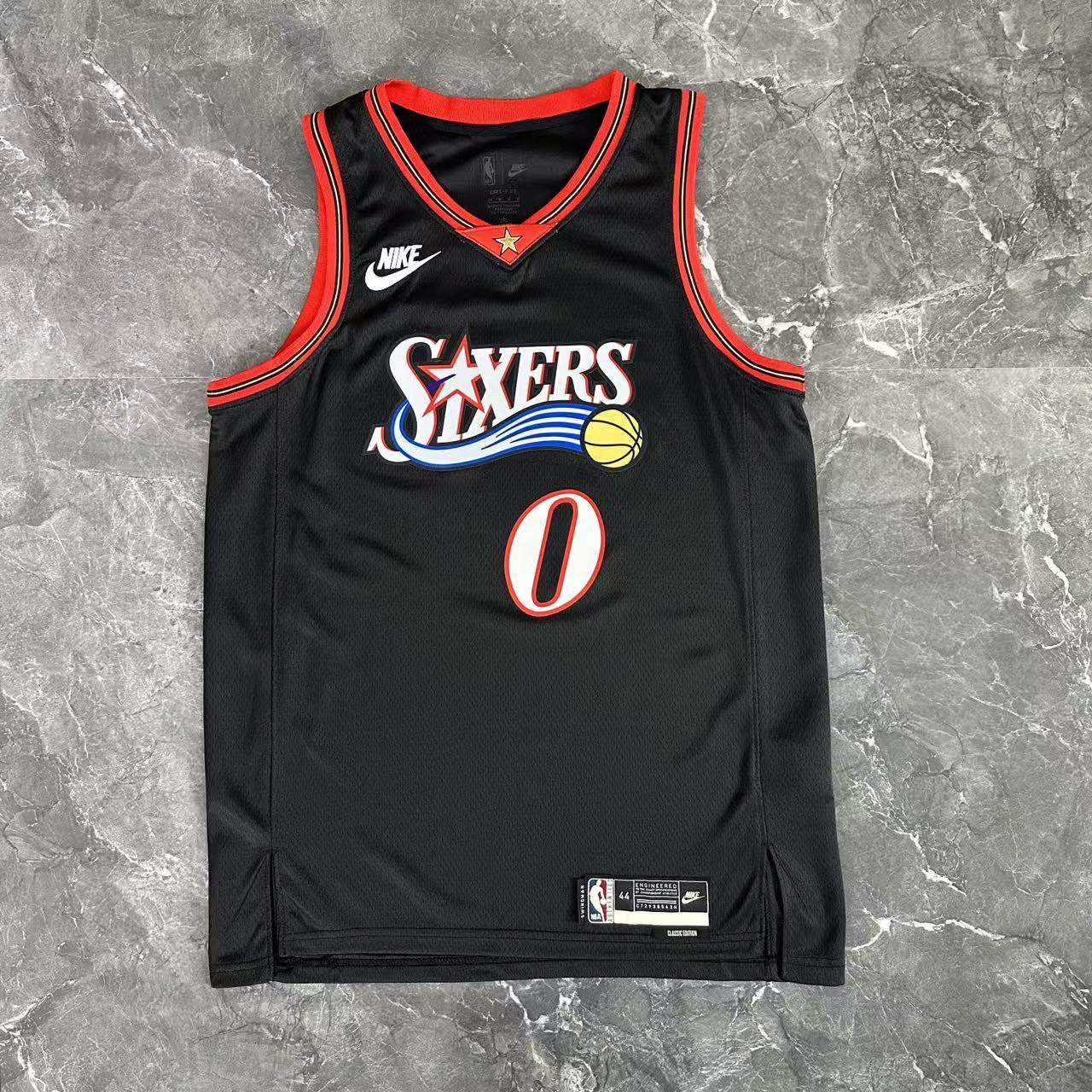 Philadelphia 76ers Retro Black #0 MAXEY NBA Season Jerseys 2026