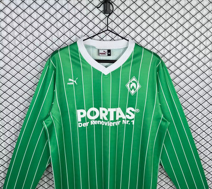 Retro Werder Bremen 1987/1988 Away Long Sleeve Football Jersey