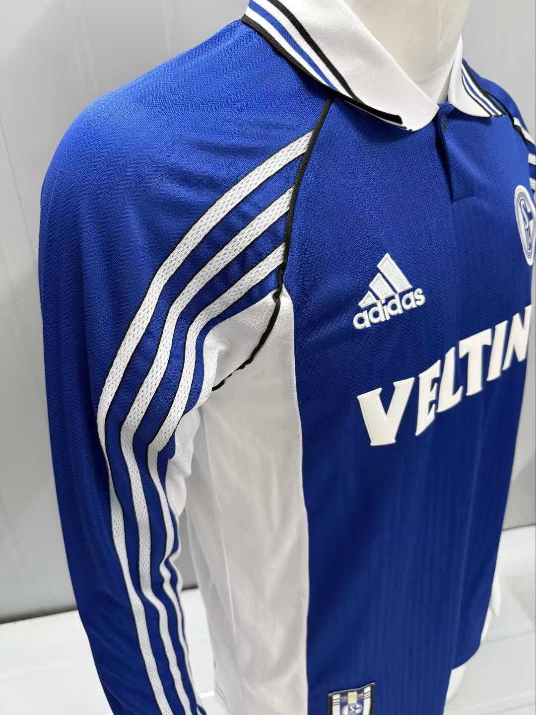 Retro Schalke 04 Long Sleeve Jersey 1998-2000