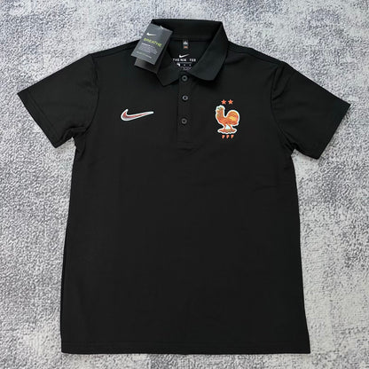 France POLO T-shirt Black Grey White Blue Jersey