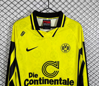 Retro Dortmund Home Long Sleeve Jersey 1996-1997