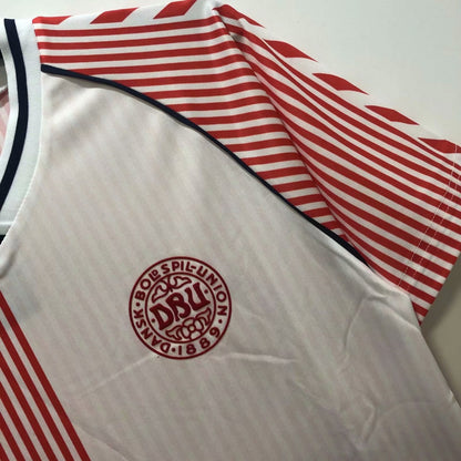 Denmark 1986 Away Fan Version Football Jersey
