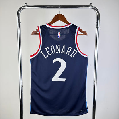 Los Angeles Clippers Blue #2 LRONARD NBA Season Jerseys 2025
